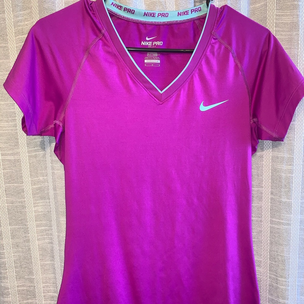 NIKE dri-fit v- neck top